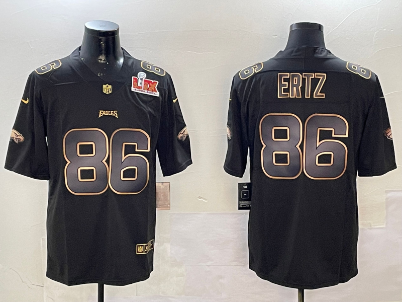 Men Philadelphia Eagles #86 Ertz black 2025 Nike NFL jersey style 011